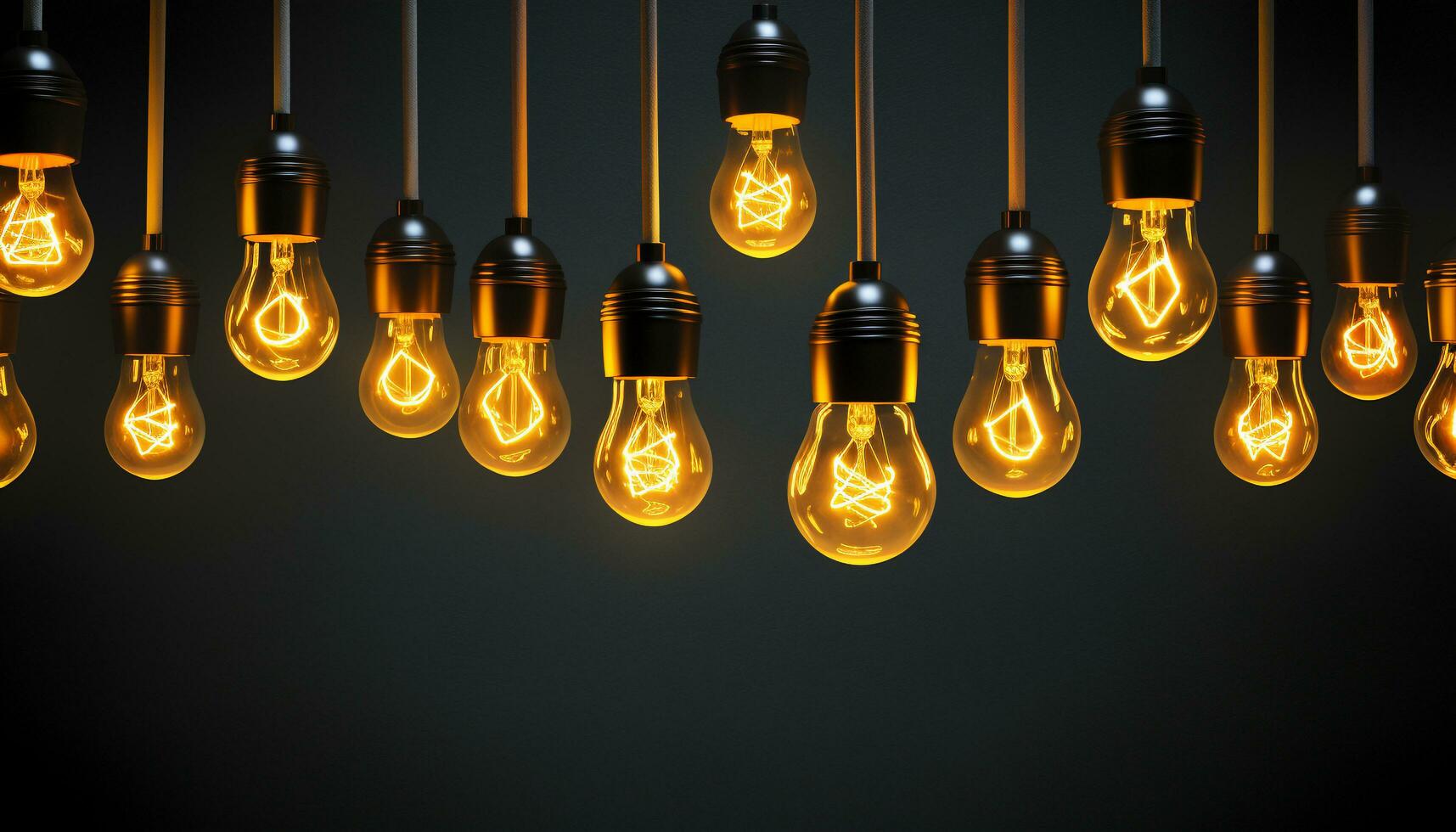 AI generated Glowing light bulb sparks bright ideas of innovation generated by AI photo