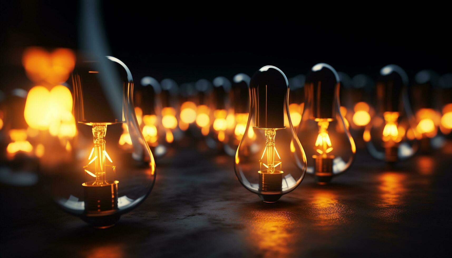 AI generated Glowing candlelight illuminates the dark winter night generated by AI photo