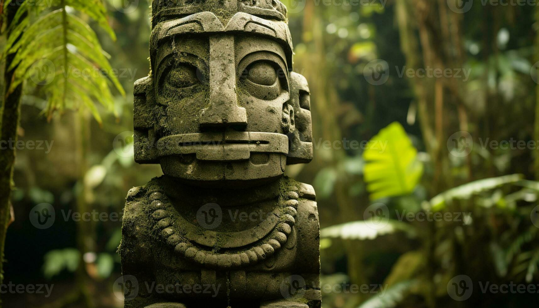 AI generated Ancient Balinese sculpture symbolizes indigenous culture and spirituality generated by AI photo