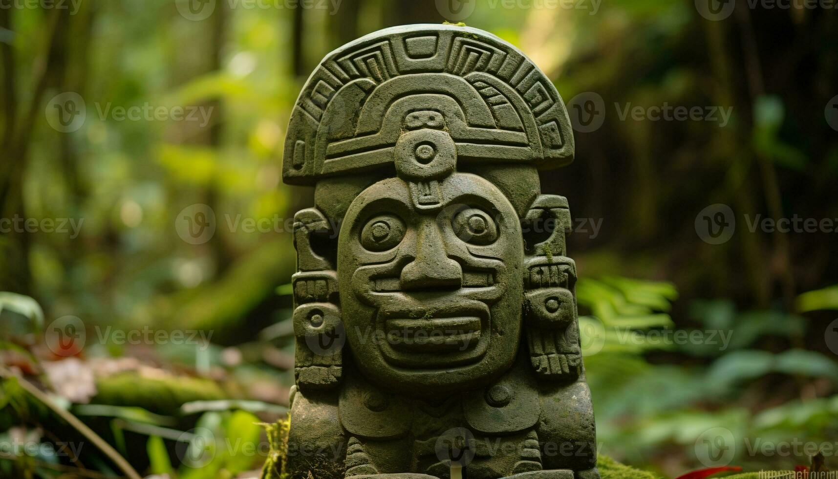ai generado antiguo escultura en bali representa indígena cultura generado por ai foto
