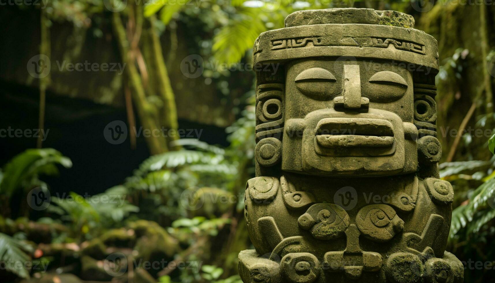 AI generated Ancient Balinese sculpture depicts spirituality and indigenous culture generated by AI photo