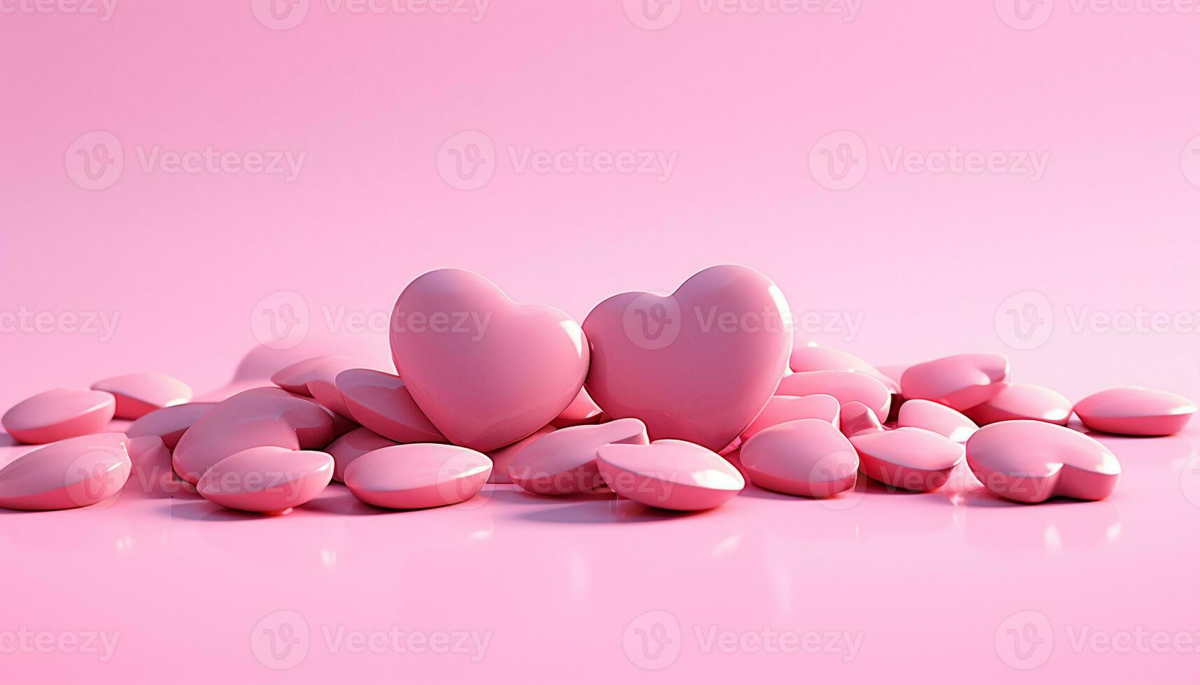 AI generated Pink heart shaped pill symbolizes love and healthcare generated by AI photo