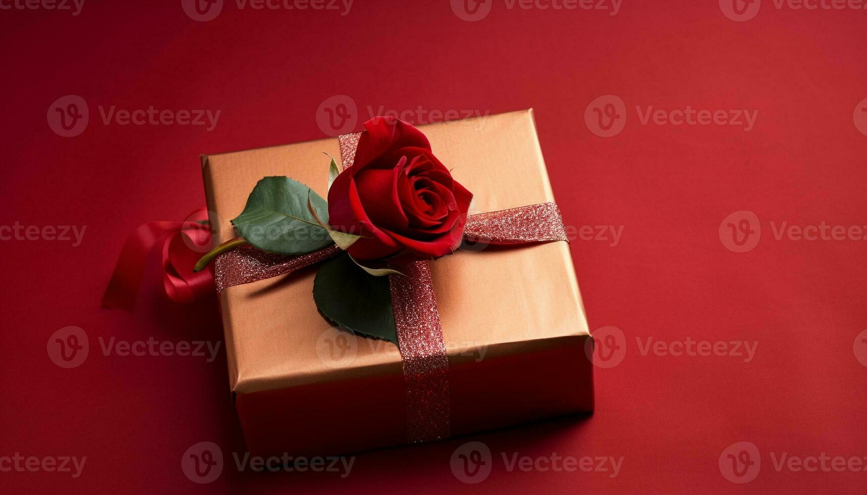 AI generated Love wrapped in a gift box of celebration generated by AI photo