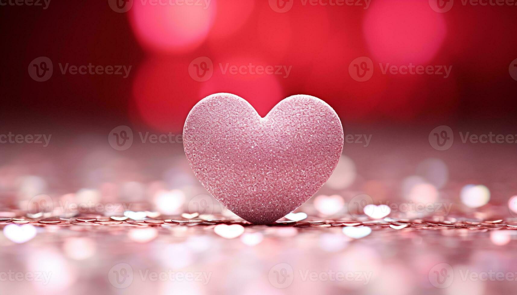 AI generated Shiny heart shape symbolizes love and romance generated by AI photo