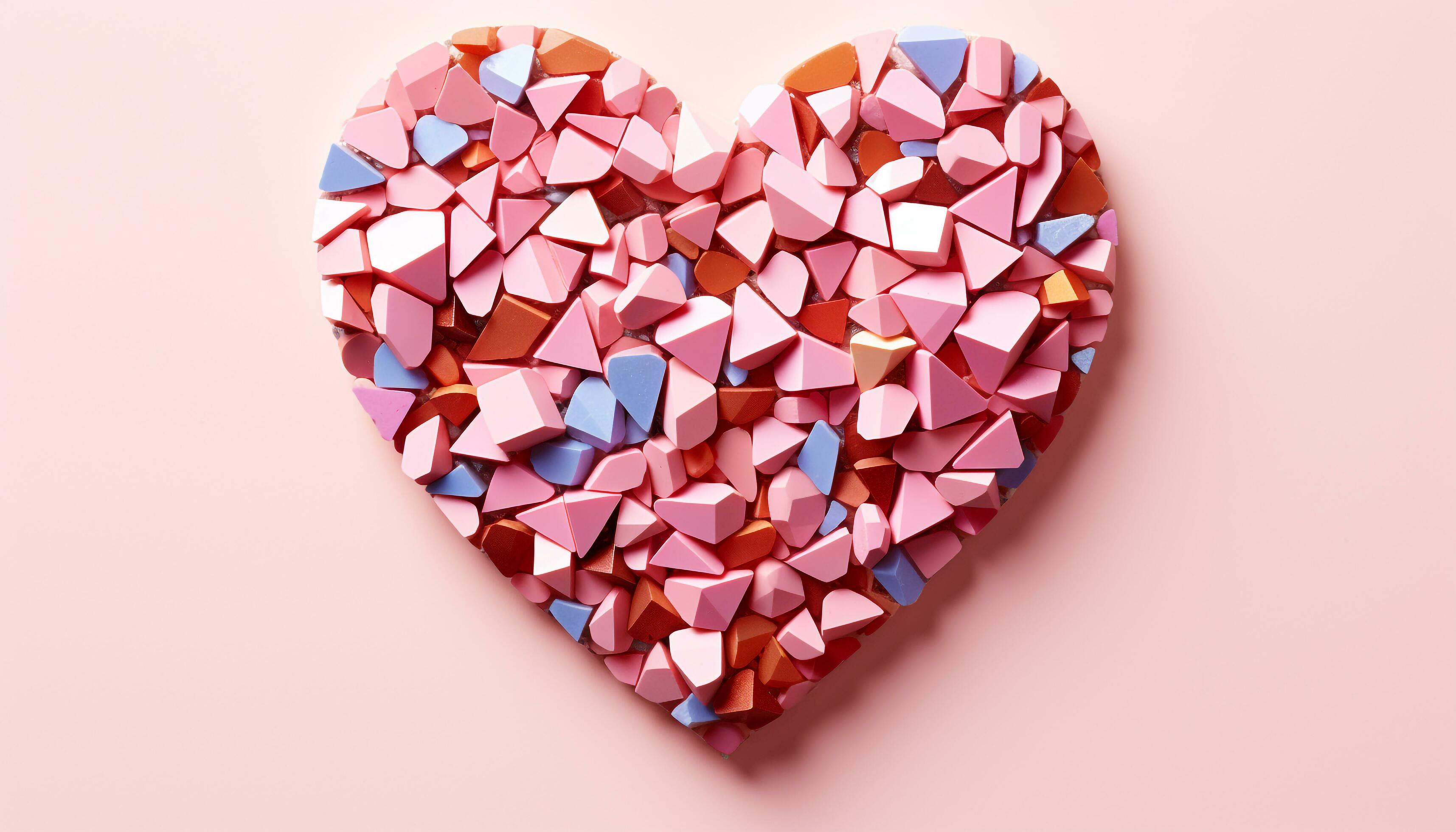AI generated Romantic heart shape symbolizes love and romance generated