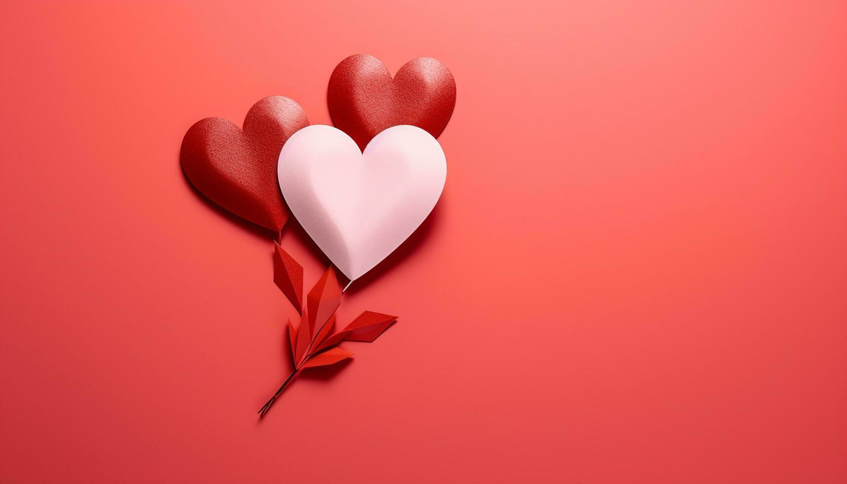 AI generated Romantic heart shape symbolizes love and passion generated by AI photo