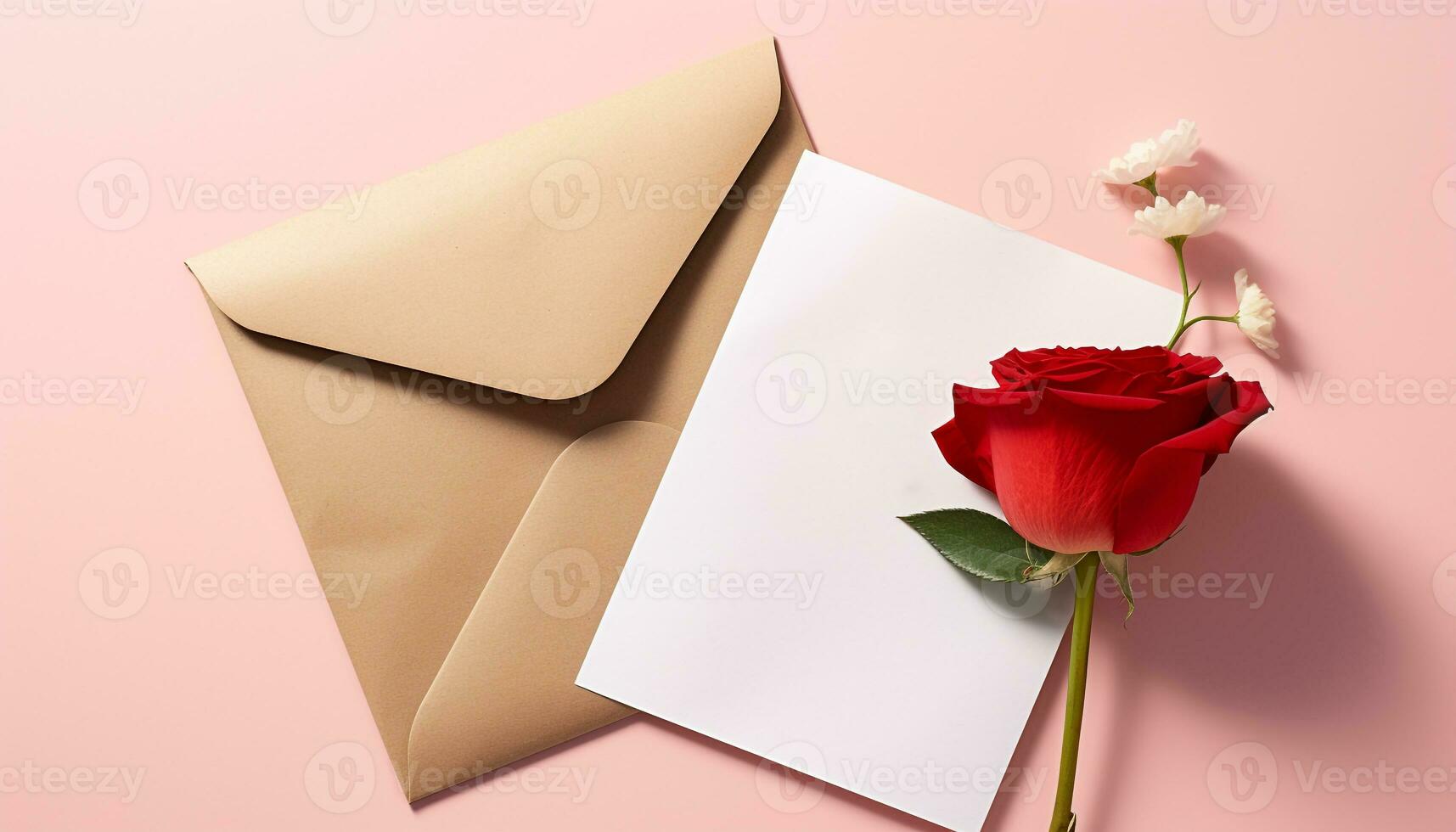 AI generated Romantic love letter sends heartfelt message of affection generated by AI photo