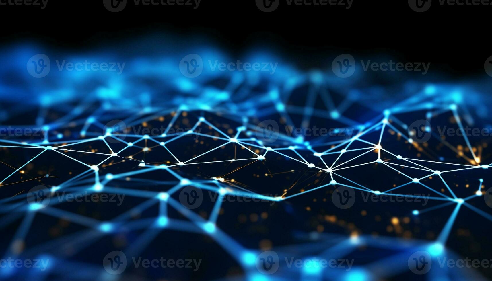 AI generated Futuristic technology connects data in a digitally generated image generated by AI photo