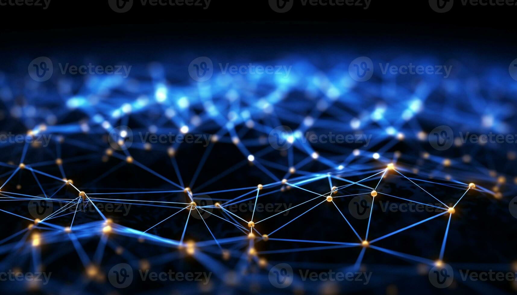 AI generated Abstract technology backgrounds in blue, futuristic communication connection generated by AI photo