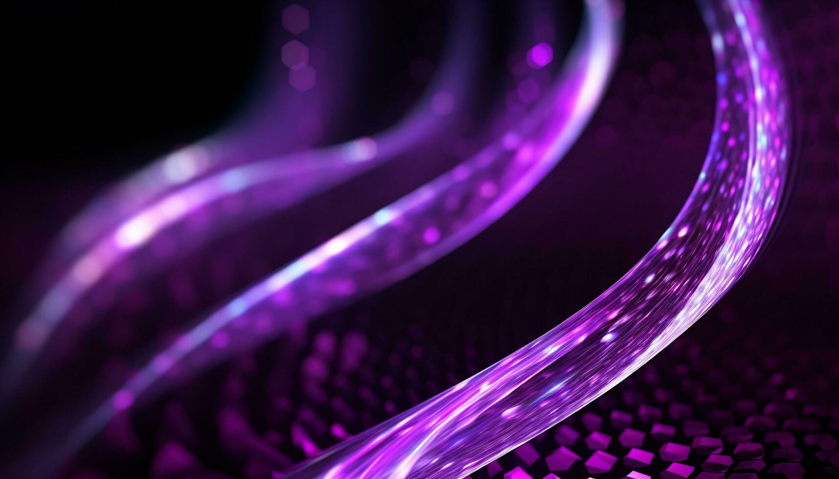 AI generated Glowing purple wave pattern in a futuristic design generated by AI photo