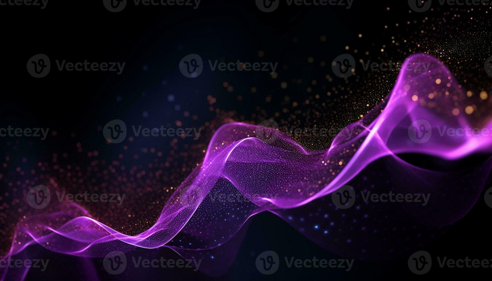 AI generated Glowing blue wave pattern in futuristic abstract design generated by AI photo
