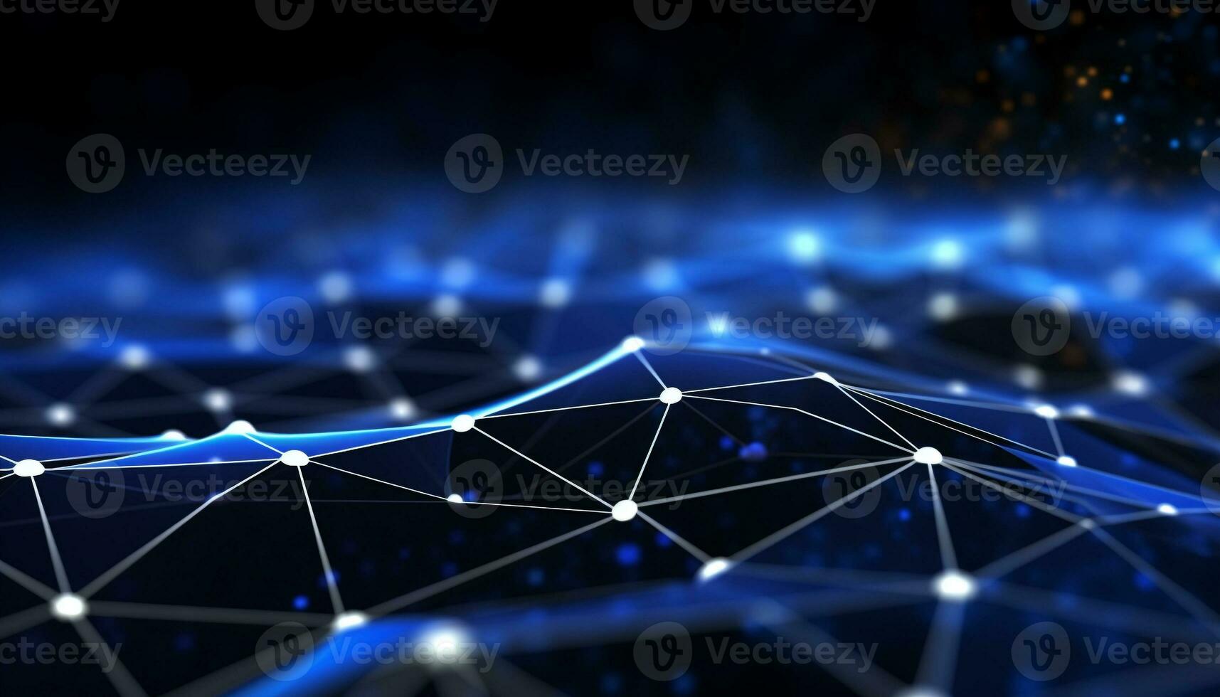 AI generated Blue abstract futuristic technology communication connection backdrop pattern generated by AI photo