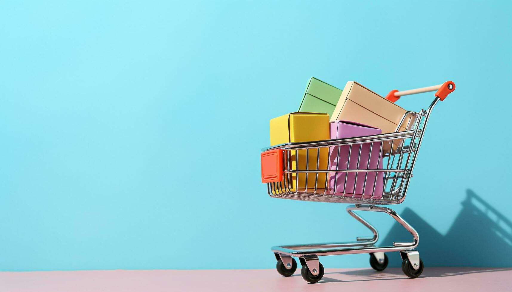 AI generated Blue toy stack on blue background in retail generated by AI photo