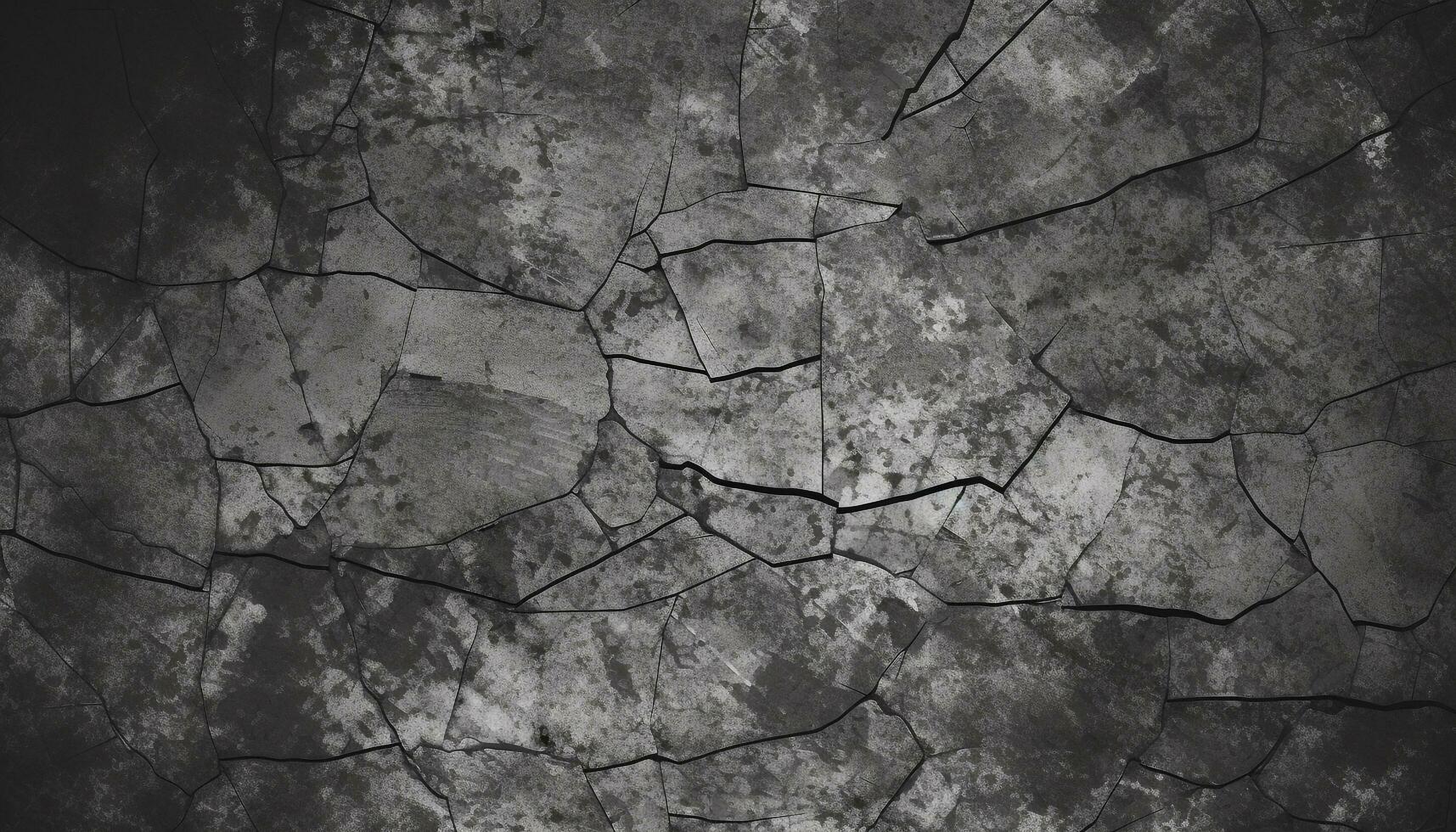 AI generated Abstract old architecture design, dirty dark stone material generated by AI photo