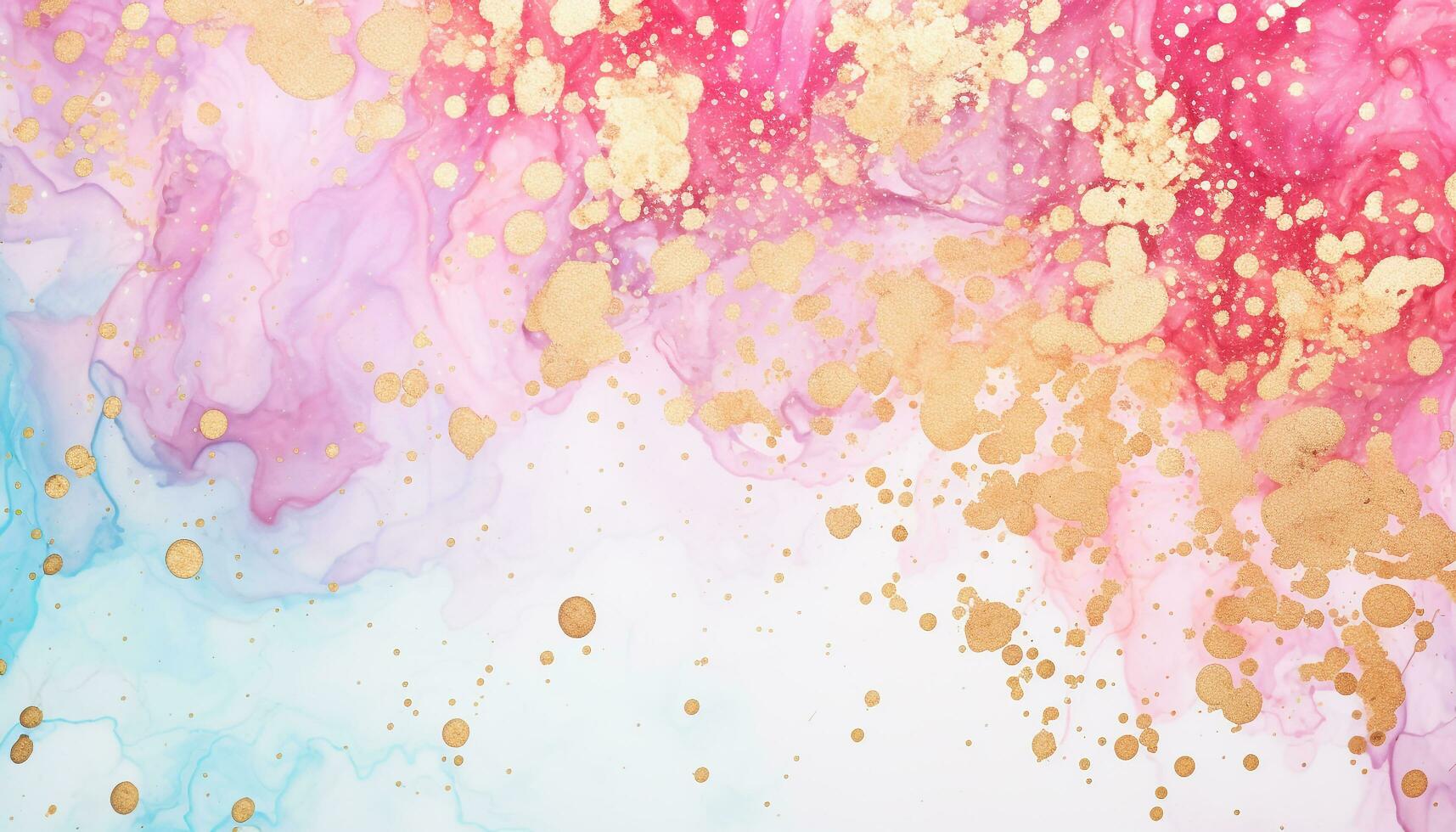 AI generated Abstract paint backdrop with multi colored watercolor paints generated by AI photo