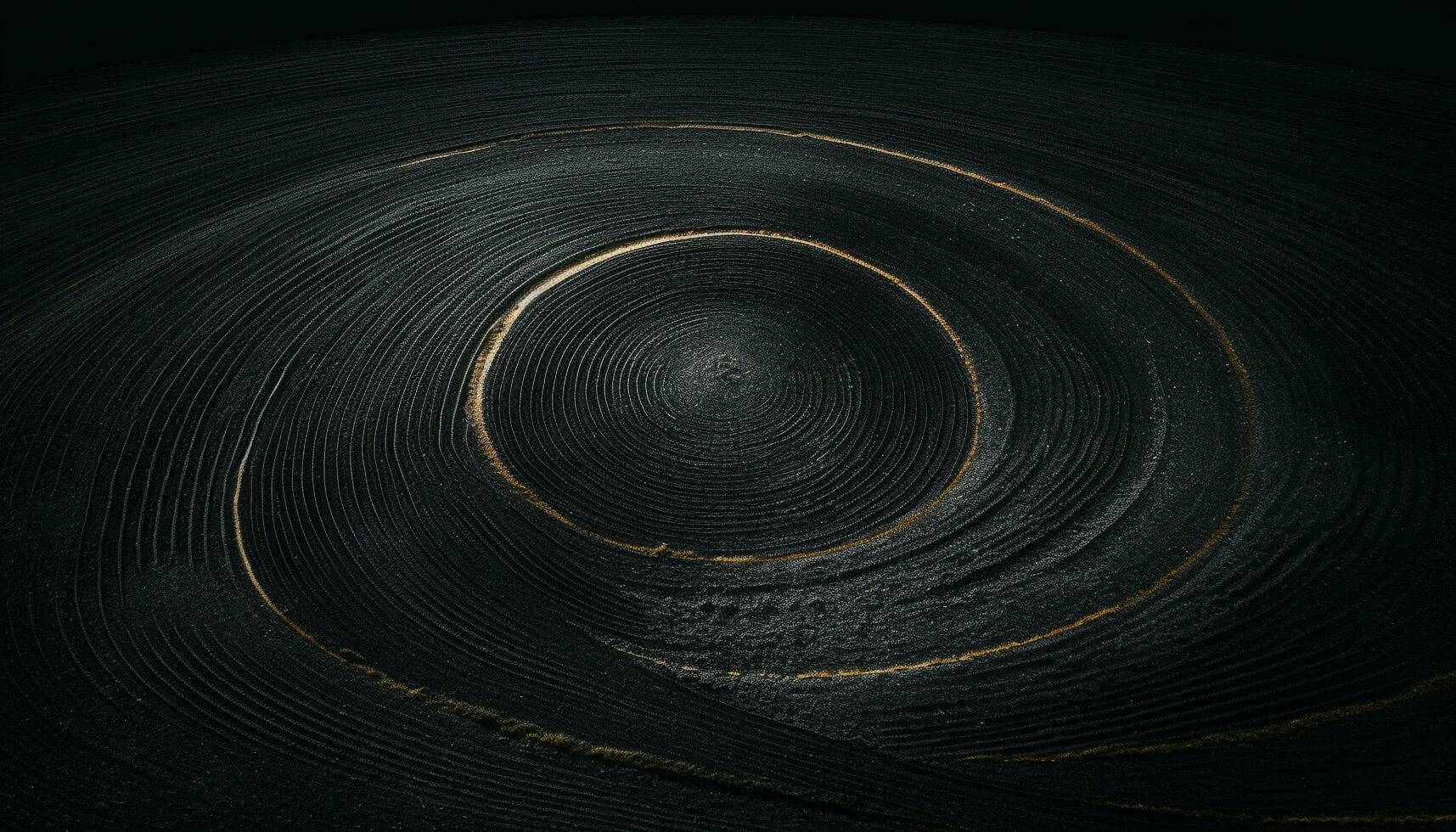 AI generated Abstract circle pattern in dark space, futuristic design generated by AI photo