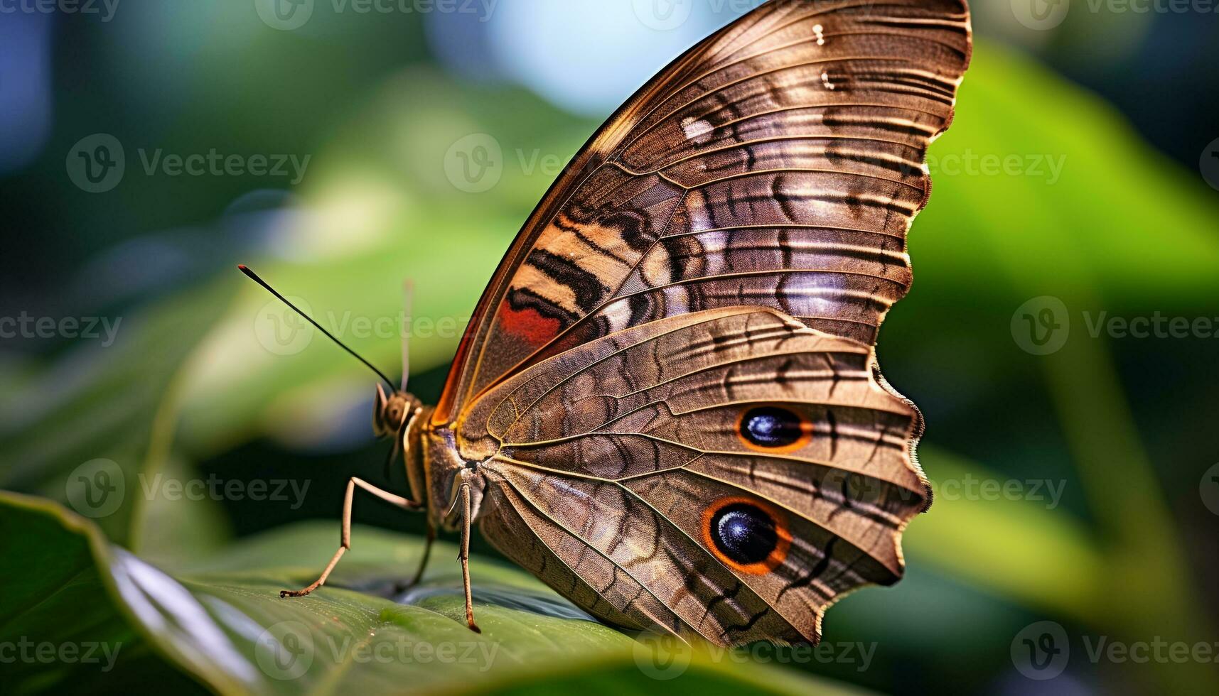 AI generated The vibrant butterfly beauty in nature mesmerizes generated by AI photo