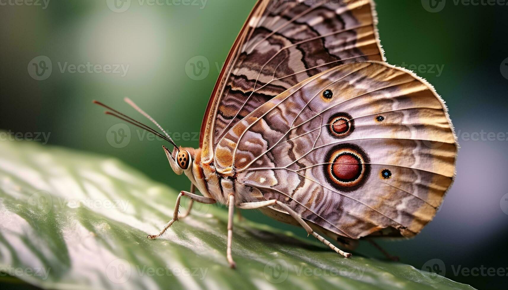 AI generated Butterfly wing showcases vibrant colors in nature generated by AI photo