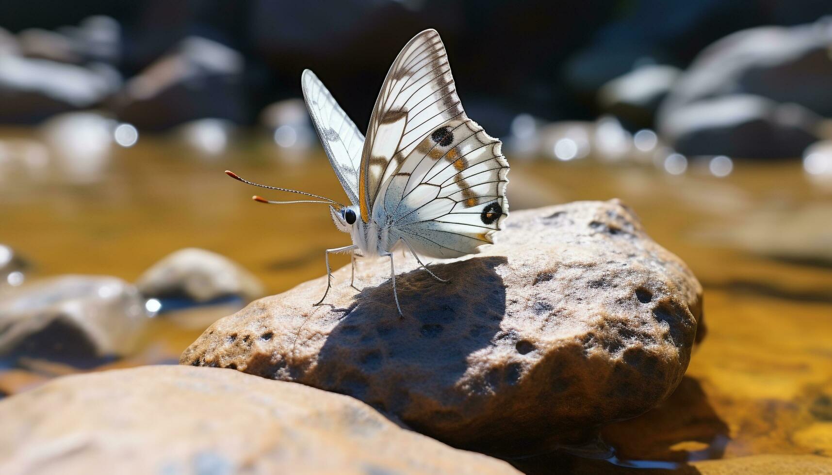 AI generated Butterfly wing showcases nature beauty in multi colored elegance generated by AI photo