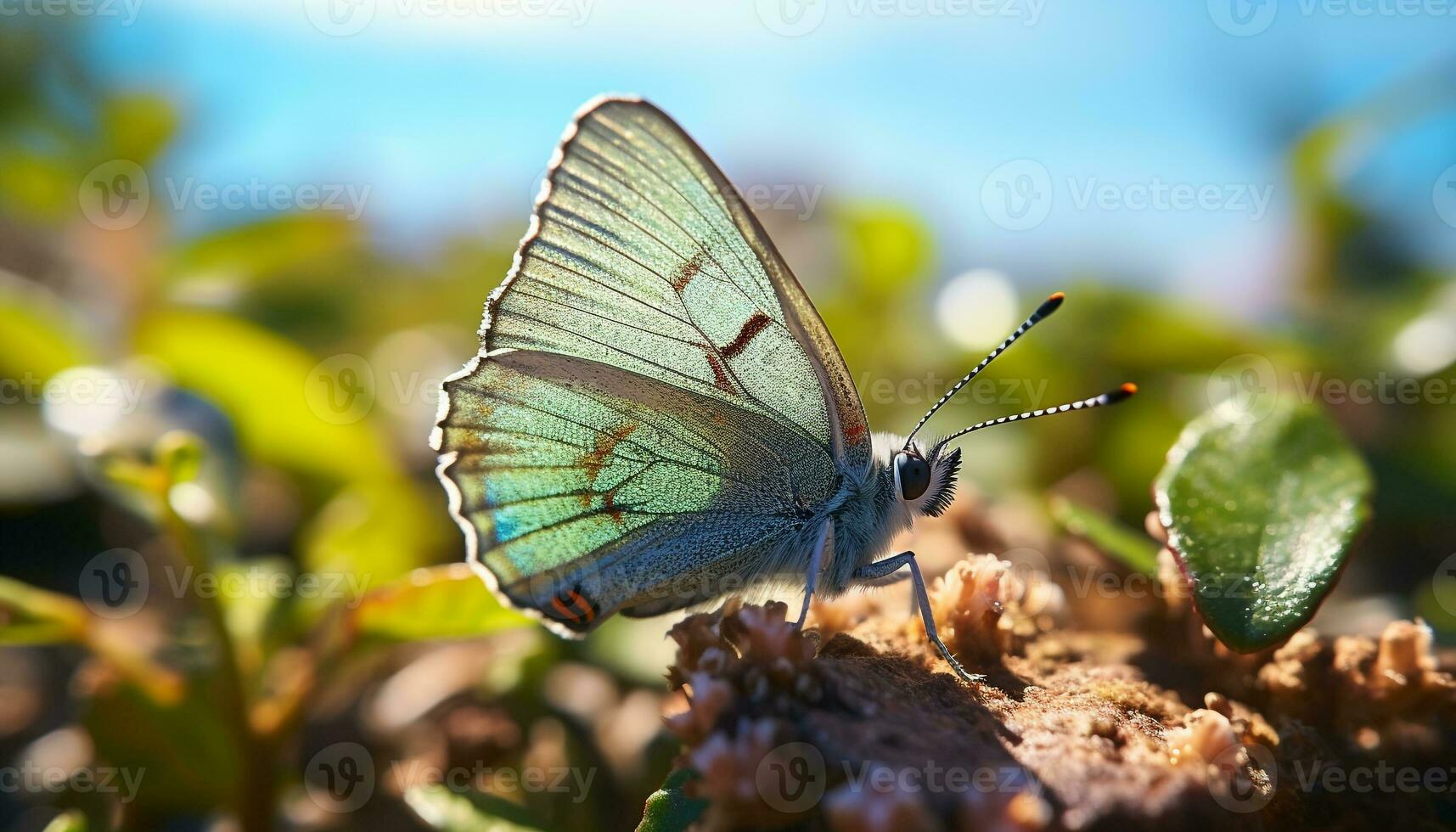 AI generated Vibrant butterfly in nature, flying with colorful wings generated by AI photo