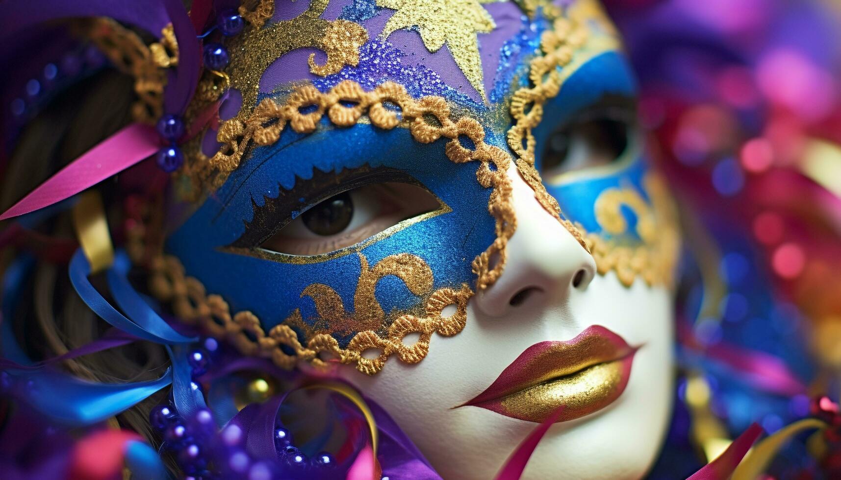 AI generated at camera, celebration, elegance, mystery, glamour generated by AI photo