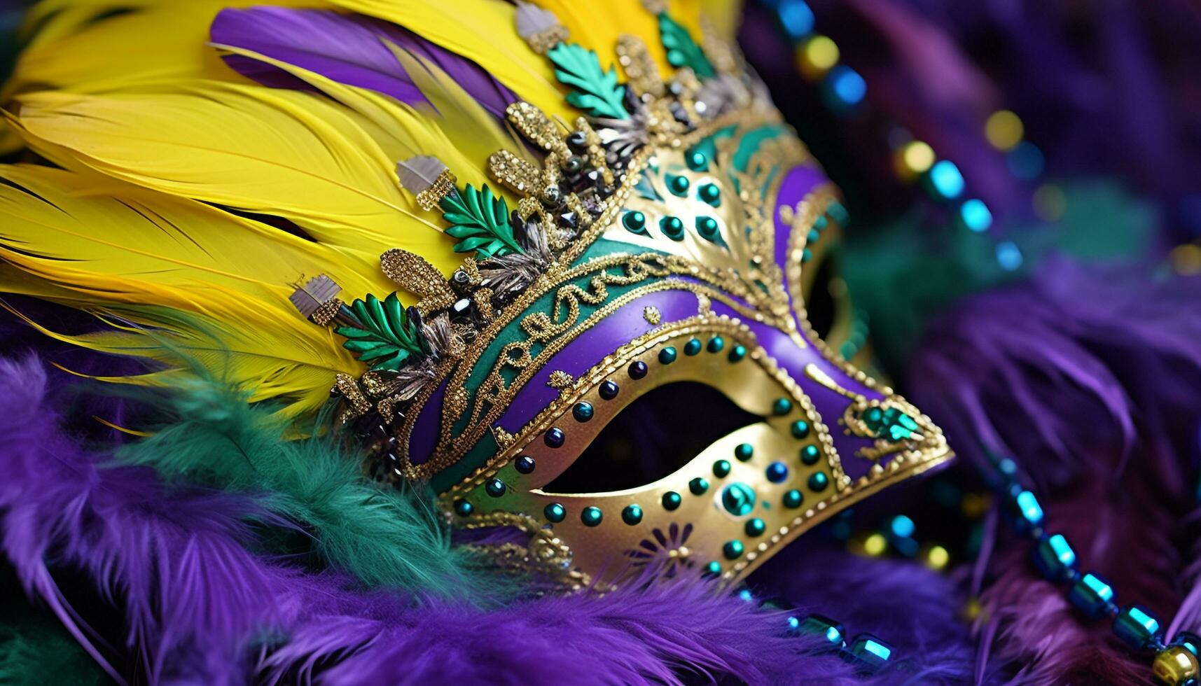 ai generado vistoso mascaras traer alegría a mardi gras celebracion generado por ai foto