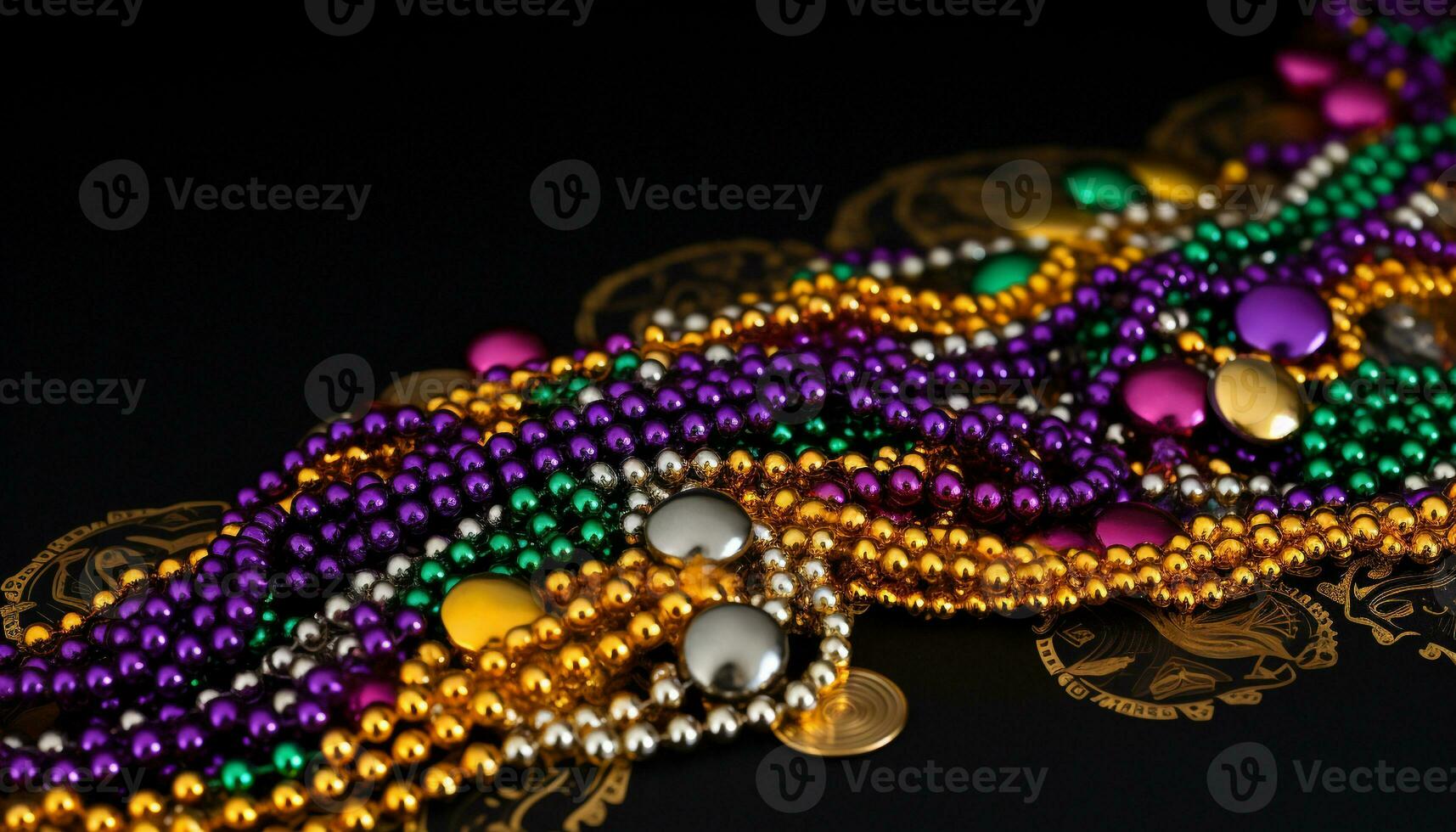 AI generated Vibrant colored necklace shines with elegance and beauty generated by AI photo