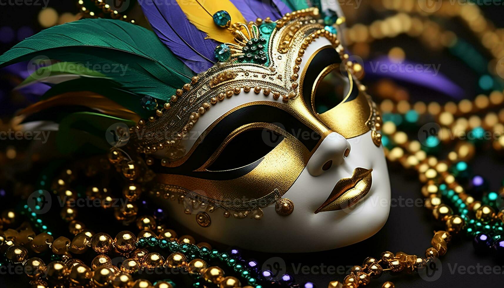 ai generado vistoso mascaras añadir elegancia a mardi gras celebracion generado por ai foto