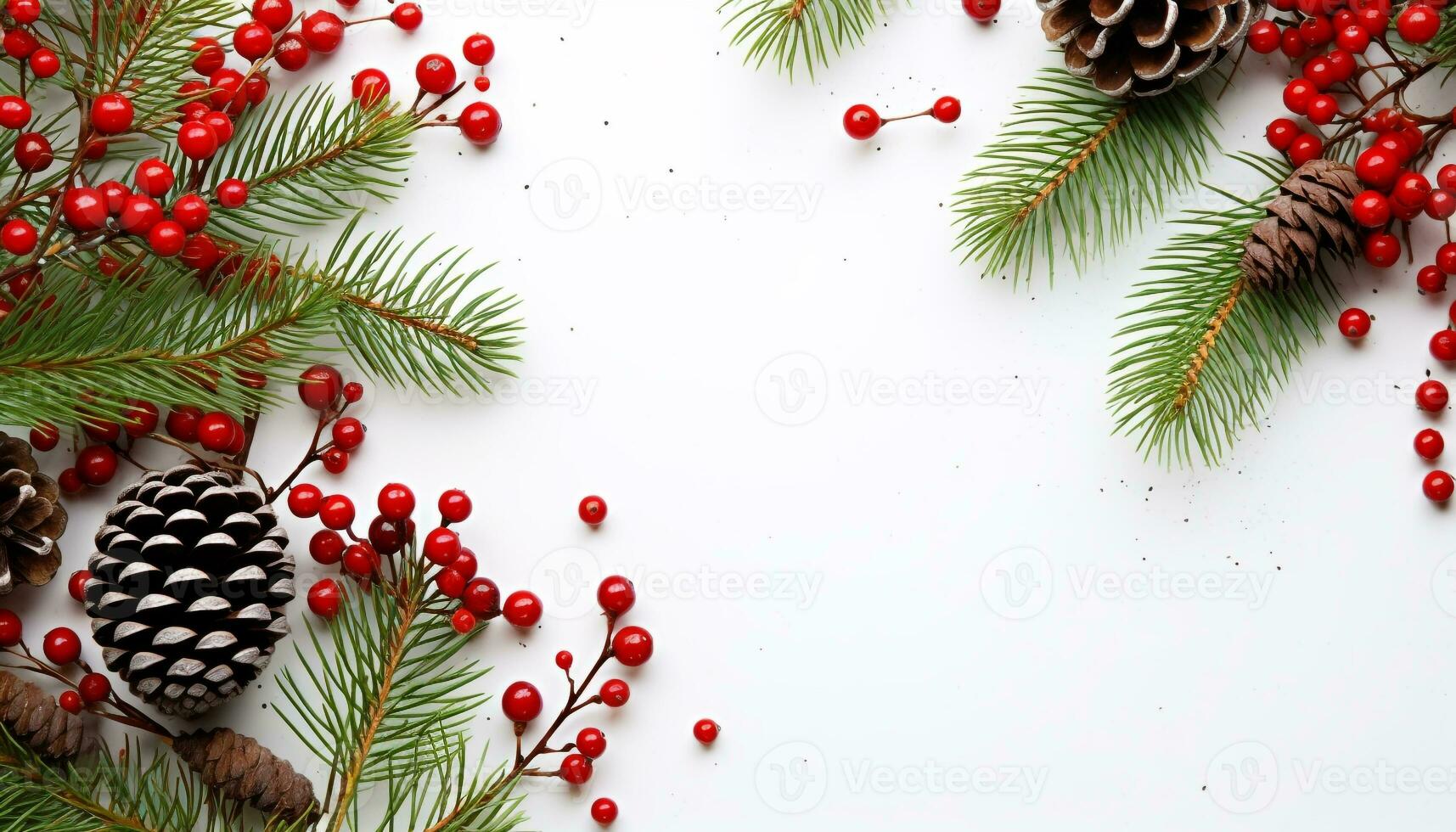 AI generated Winter celebration, gift of nature, ornamented fir tree generated by AI photo