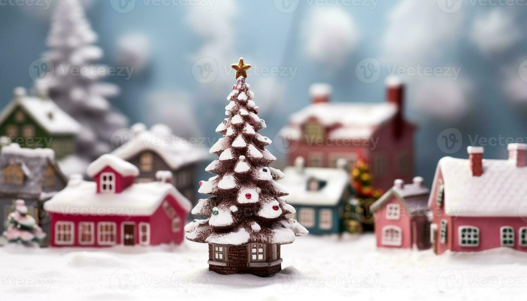 AI generated Winter celebration, snow, gingerbread, snowman, decoration, dessert generated by AI photo