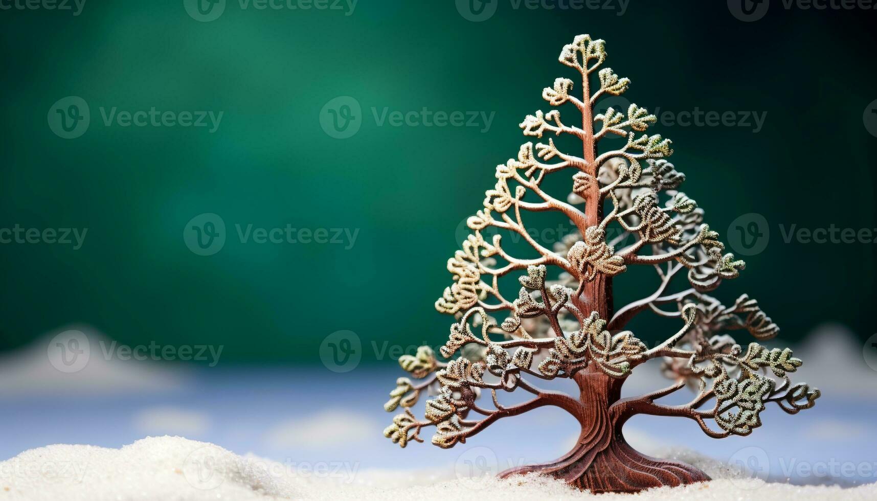 AI generated Winter growth decorates nature still life celebration generated by AI photo
