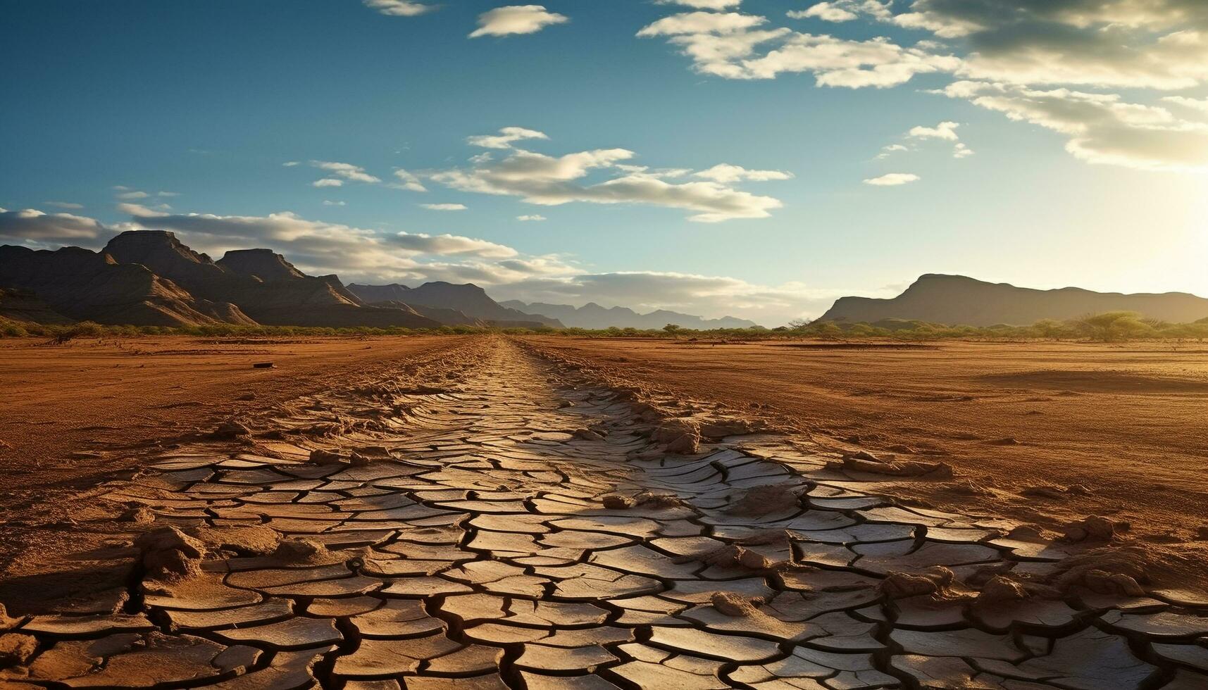 AI generated Arid climate, extreme terrain, beauty in nature generated by AI photo
