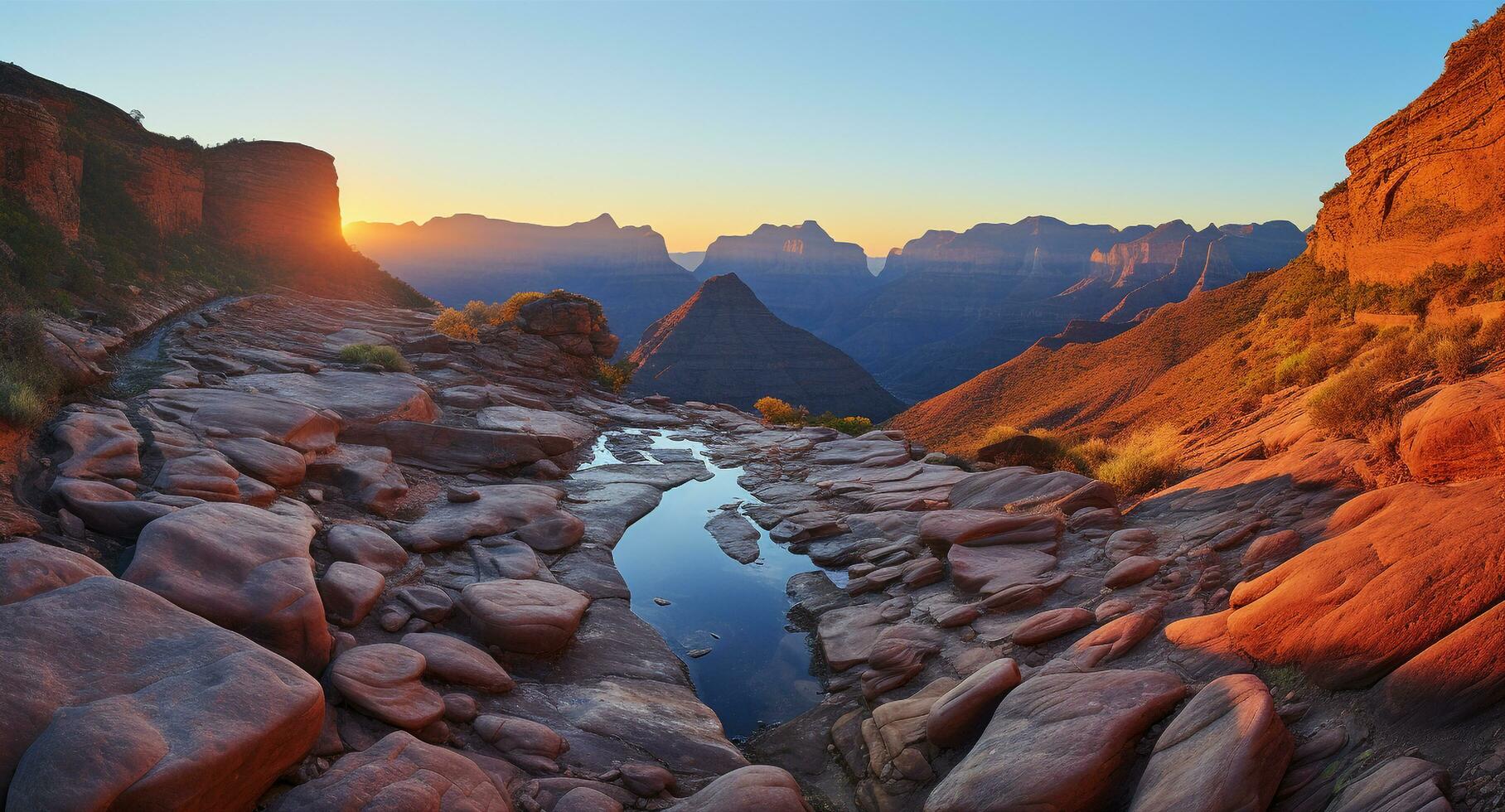 ai generado majestuoso montaña pico a oscuridad, tranquilo y hermosa generado por ai foto