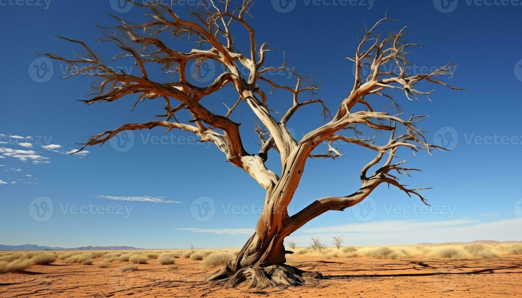 AI generated Dry sand dunes create a beautiful arid landscape generated by AI photo