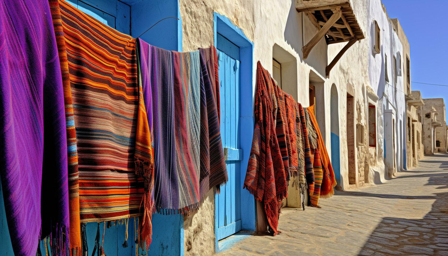 AI generated Vibrant colors, cultures, traditions, and textiles in abundance generated by AI photo