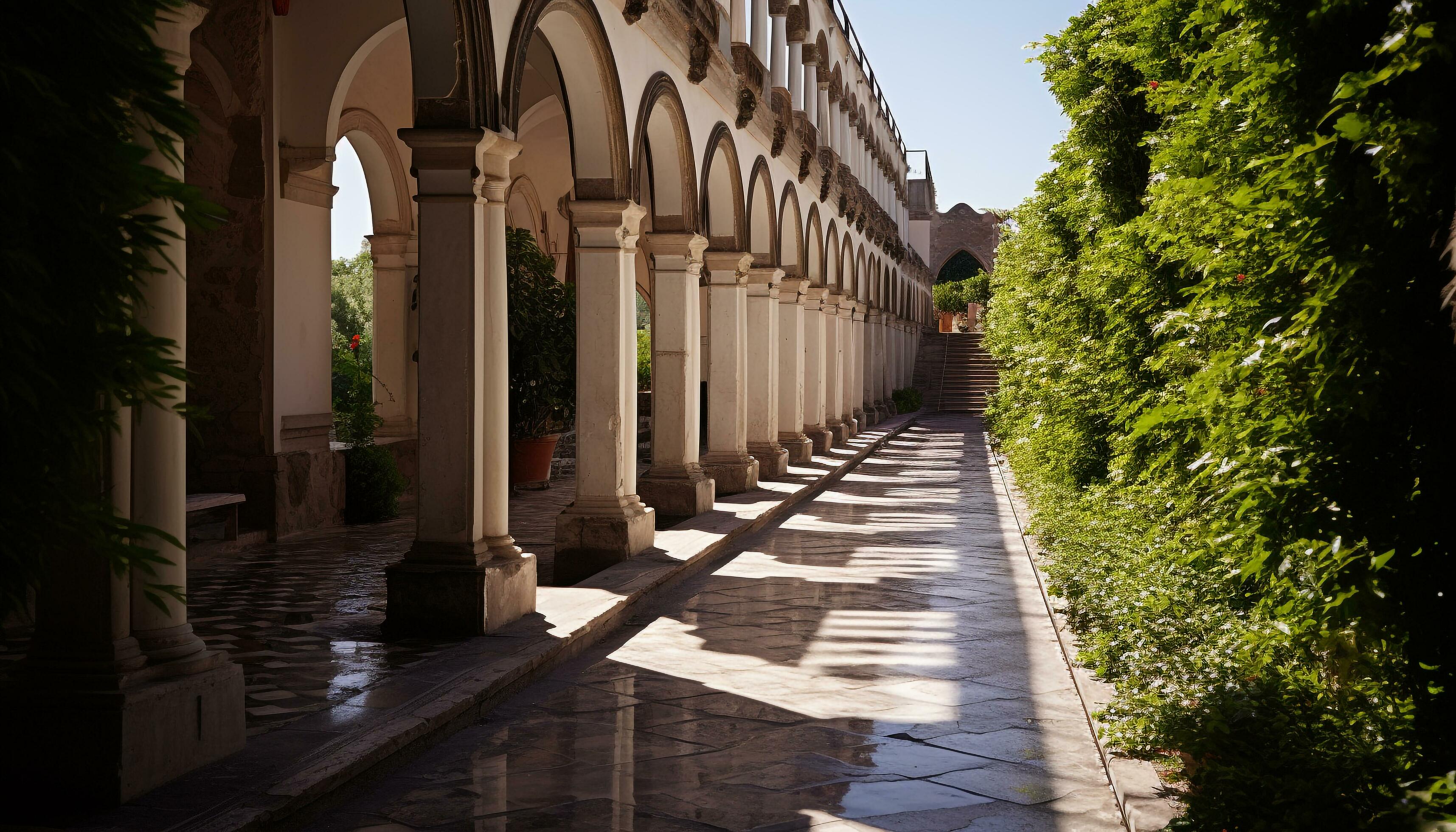 AI generated Ancient architecture, history, religion, and nature 