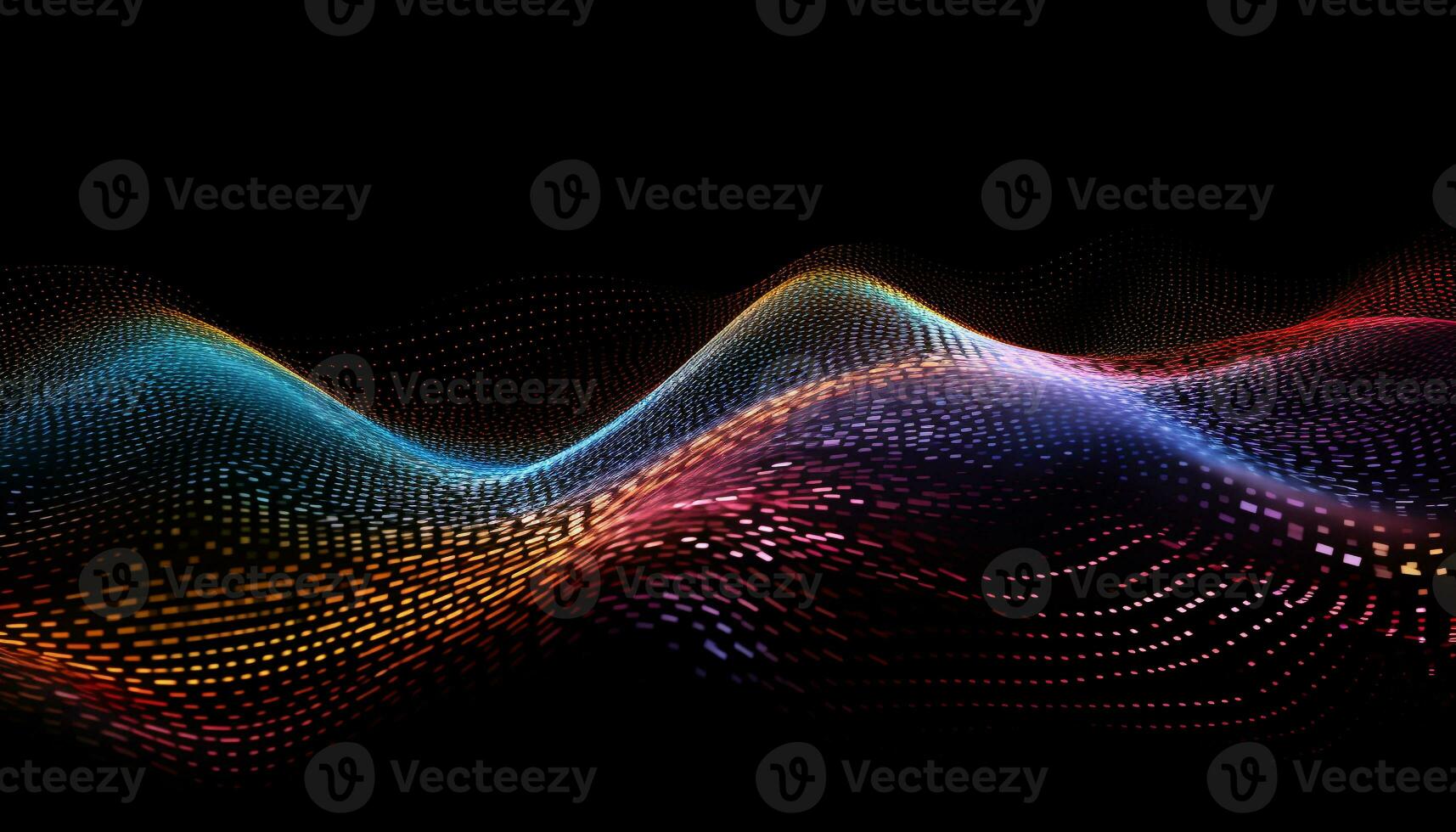 AI generated Abstract wave pattern backdrop in futuristic blue design generated by AI photo