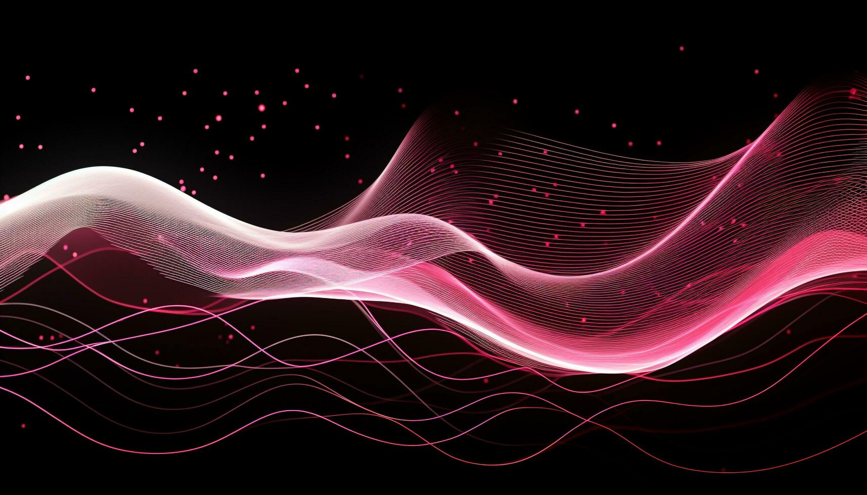 AI generated Bright blue wave pattern flowing in a modern design generated by AI photo