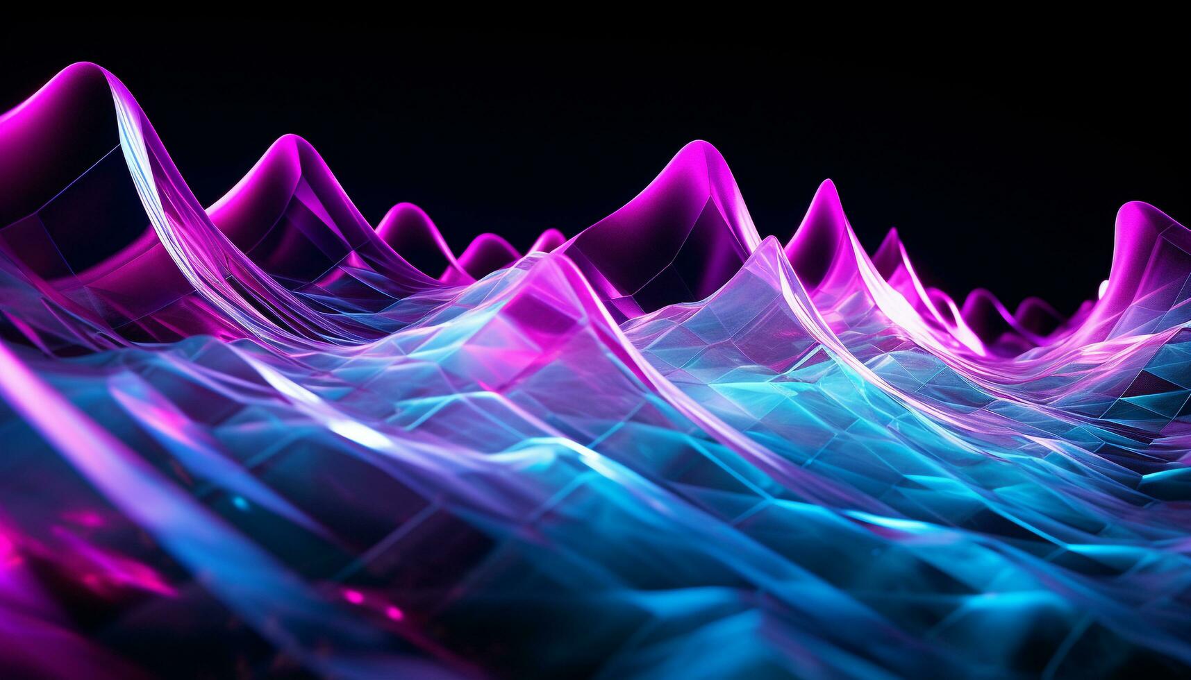 AI generated Futuristic motion in a vibrant, glowing, purple spiral generated by AI photo