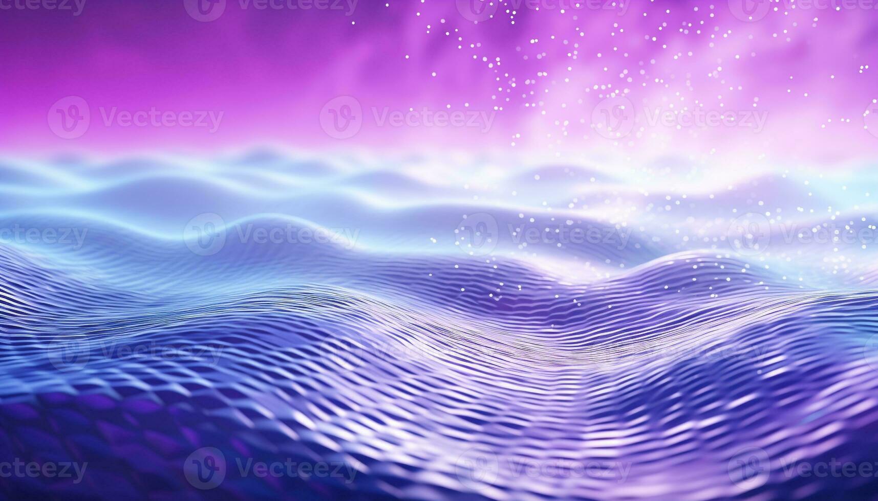 AI generated Abstract wave pattern in deep purple, glowing backdrop generated by AI photo