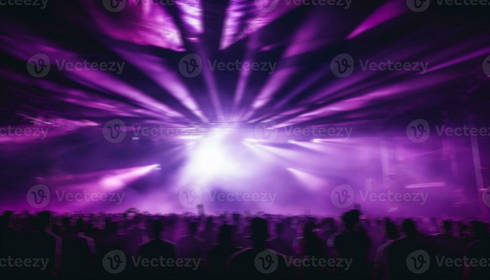 AI generated Nightclub stage, crowd applauds as musician performs generated by AI photo