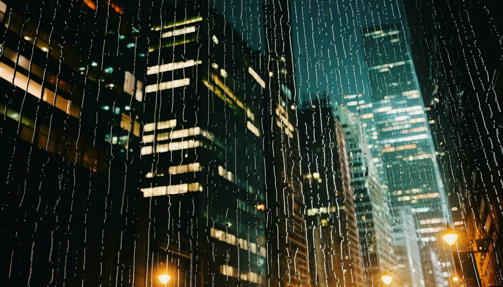 AI generated Futuristic skyscraper illuminates vibrant city nightlife and growth generated by AI photo
