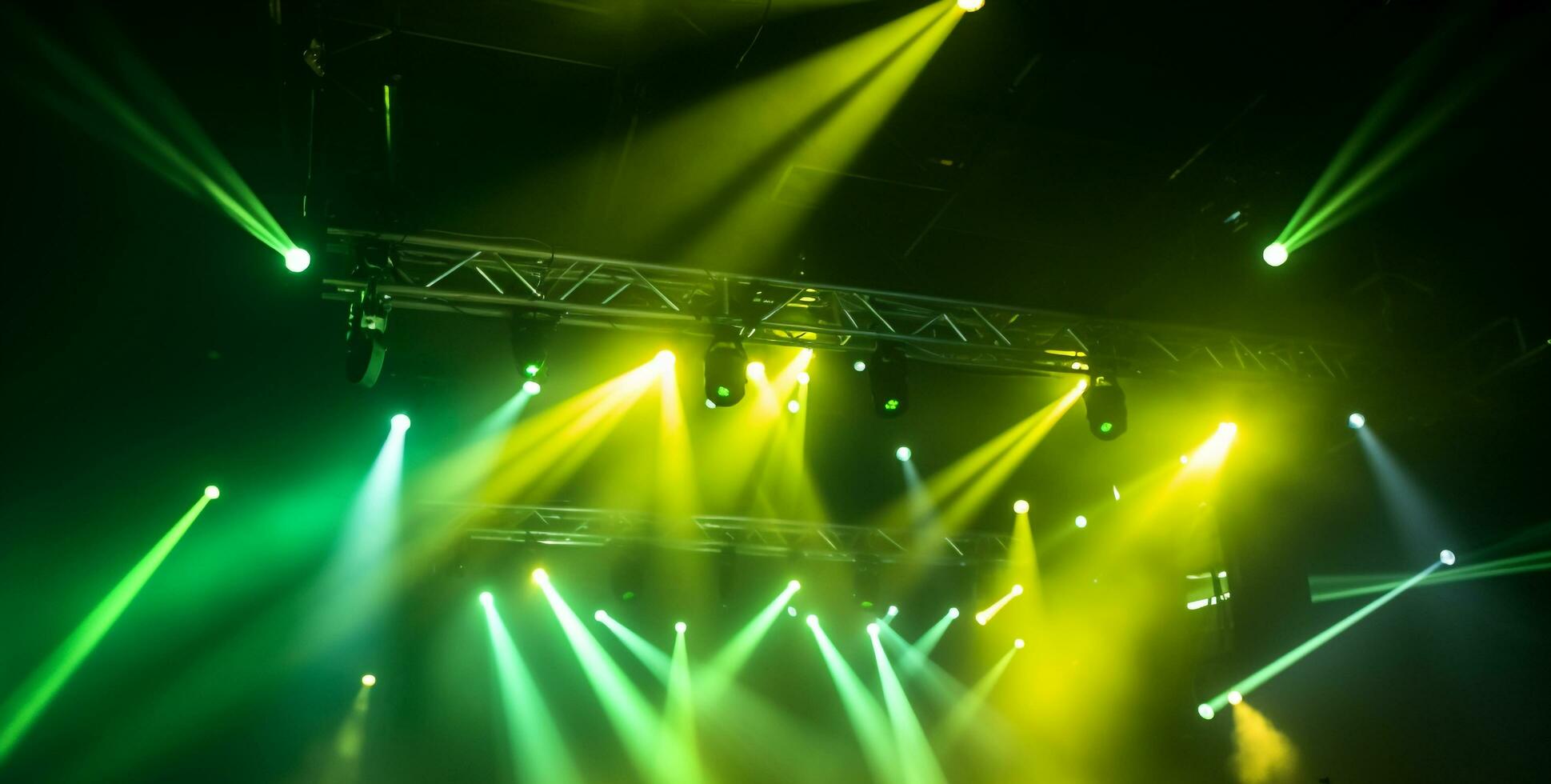 AI generated Glowing stage ignites rock music, spotlighting disco dancing generated by AI photo