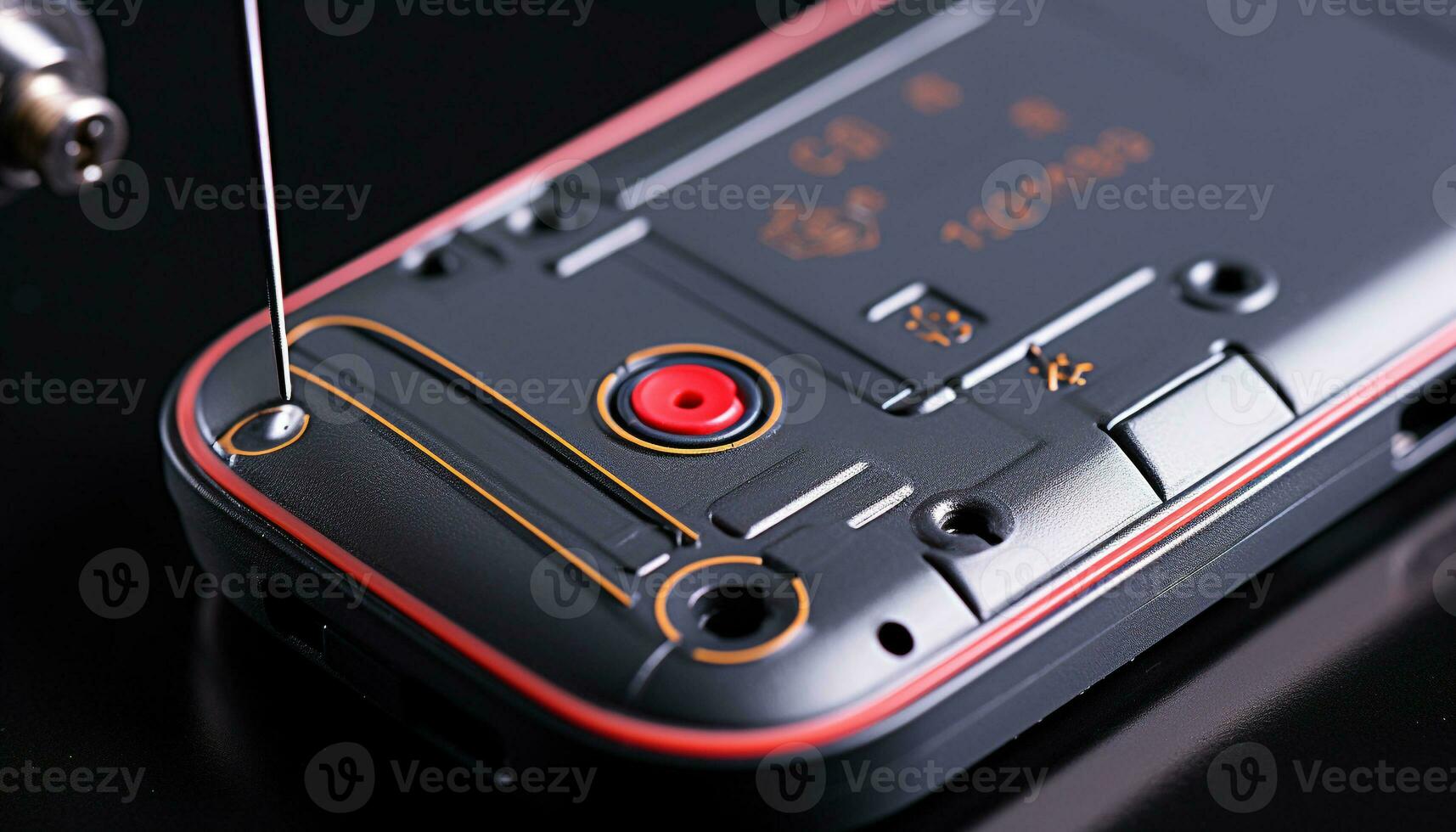 AI generated Smartphone controls car stereo for modern wireless communication generated by AI photo