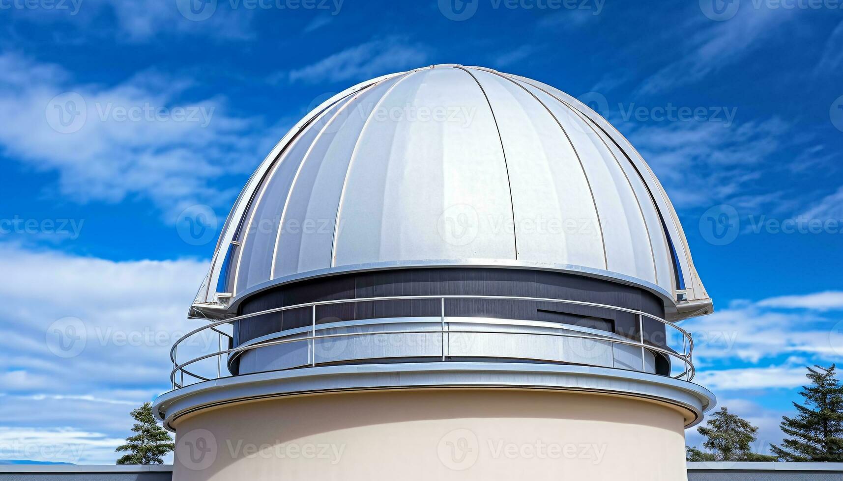 AI generated Modern telescope watching the sky, exploring astronomy
