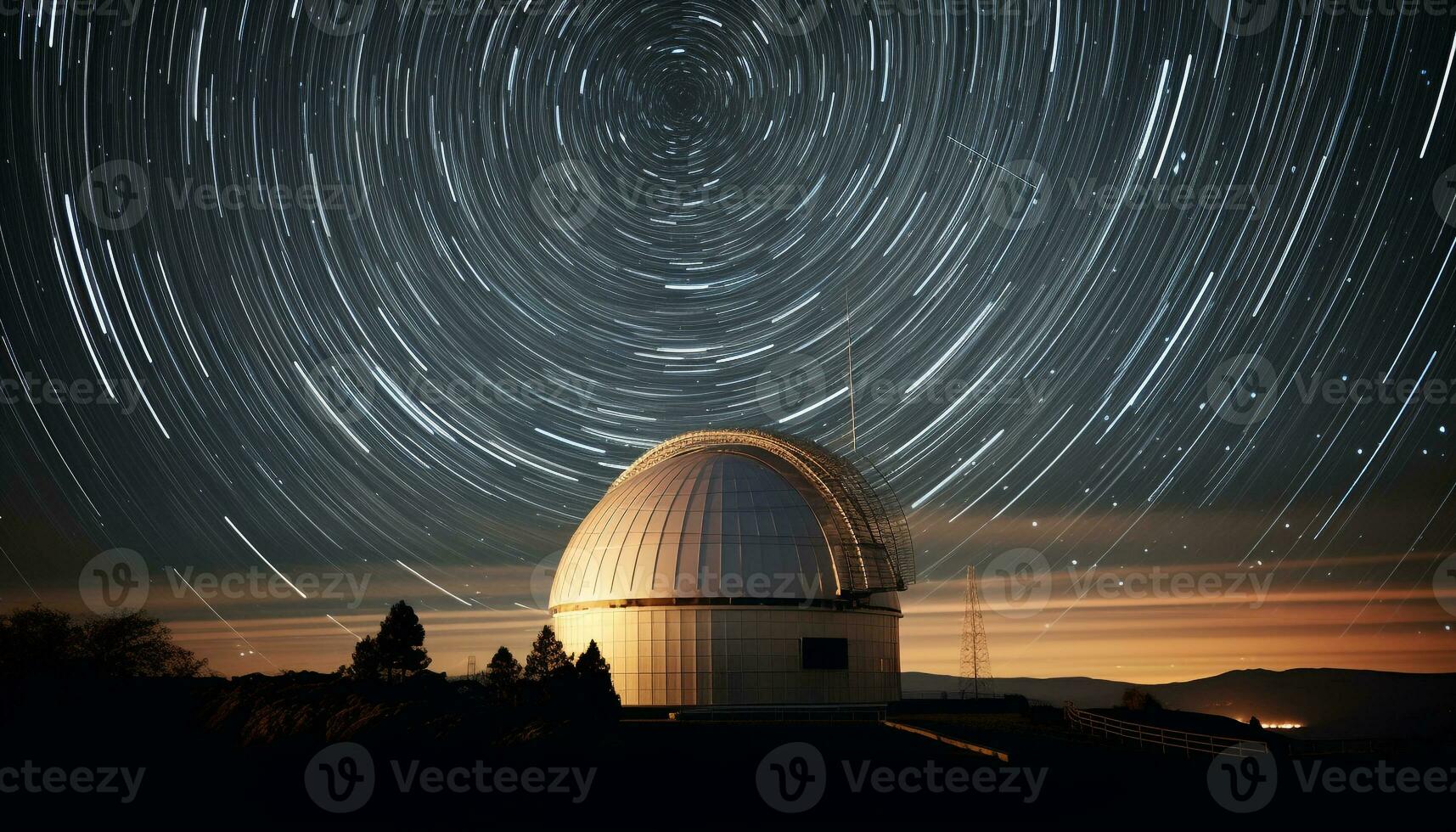 AI generated Milky Way illuminates night sky, revealing star field generated by AI photo
