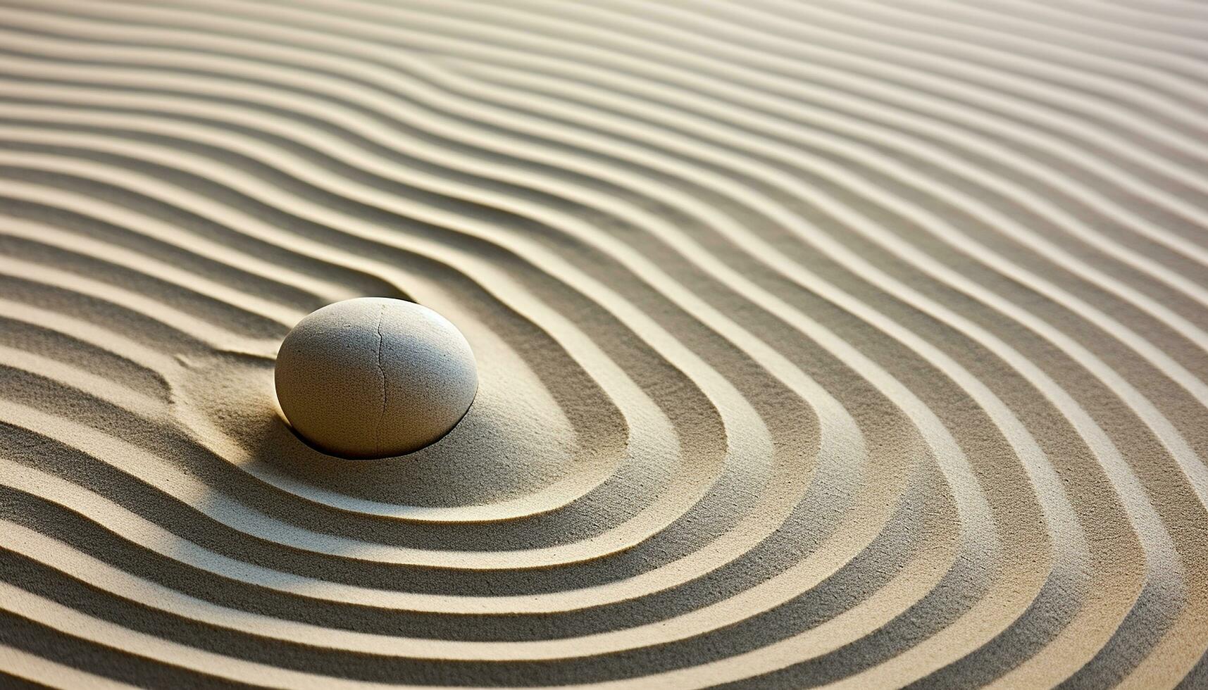 AI generated Rippled sand dune creates abstract wave pattern generated by AI photo