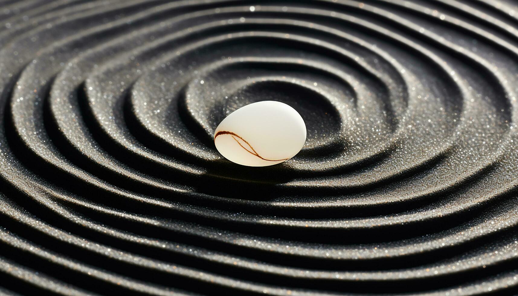 AI generated Spiral seashell on wet sand, symbol of relaxation generated by AI photo