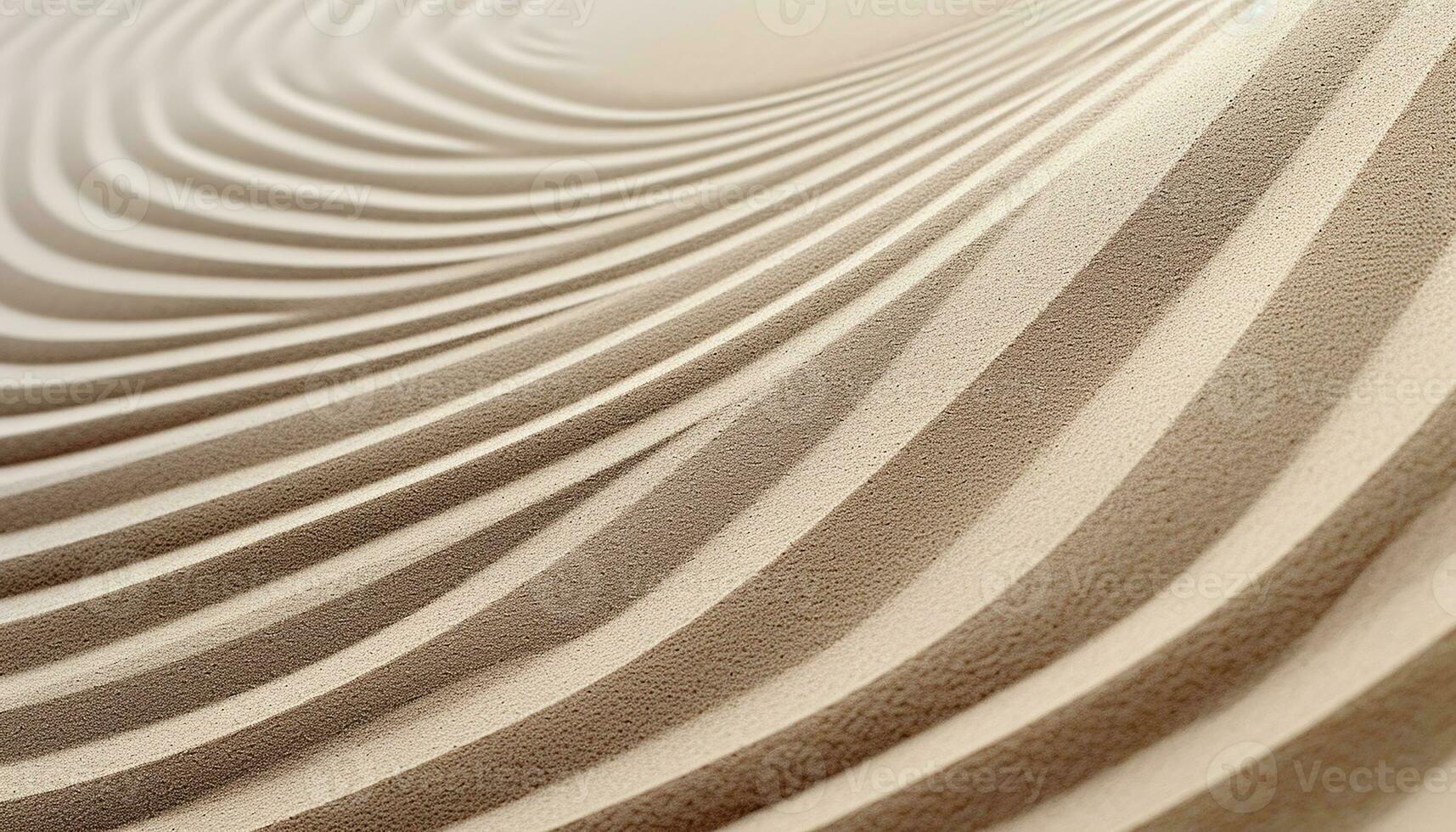 AI generated Abstract wave pattern in sand, smooth and clean generated by AI photo