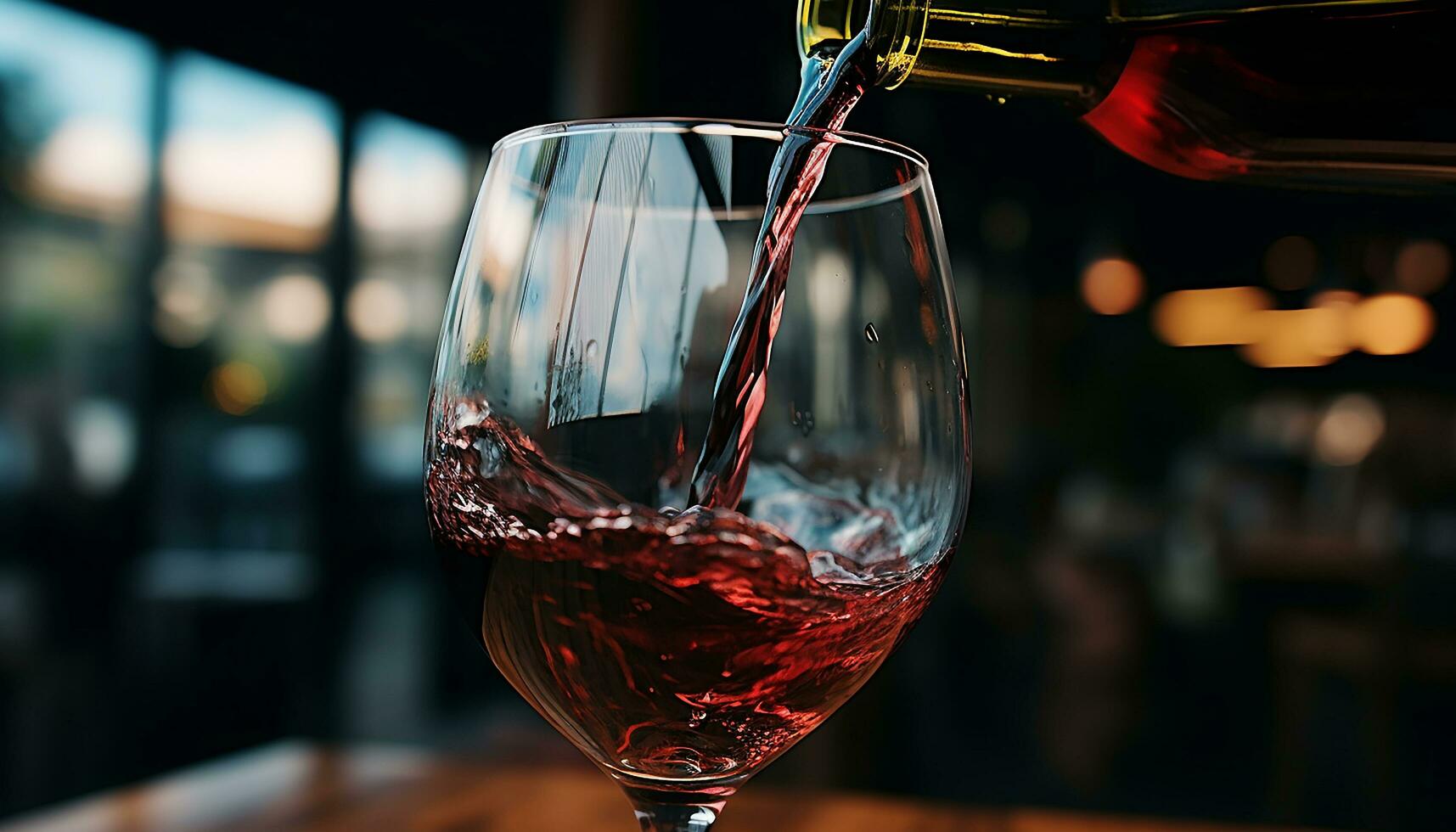 AI generated Pouring wine into a glass at a celebration, generated by AI photo